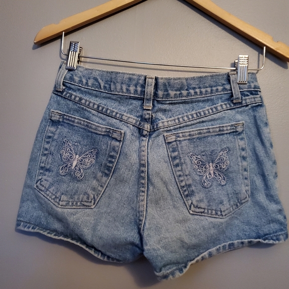 Liquid x Jeans - Blue Butterfly Denim Shorts - Size 3 - Picture 11 of 11
